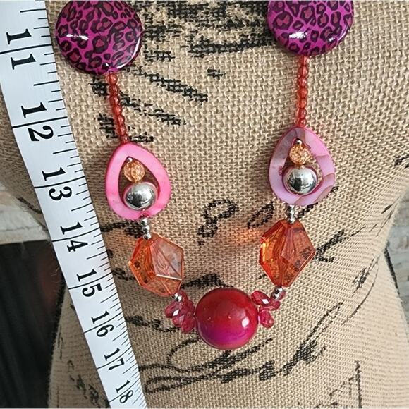 TRESHKA funky beaded leopard long necklace new - Picture 4 of 5